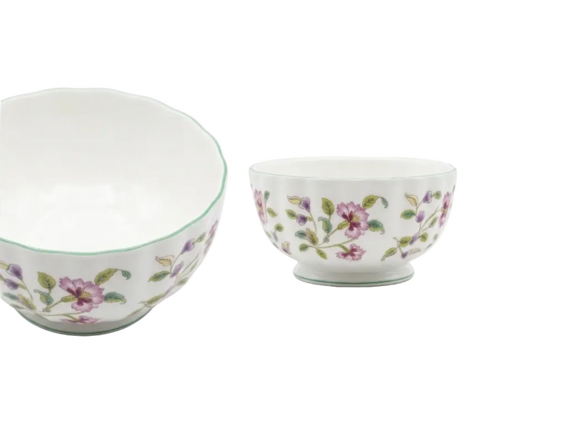 Minton "Haddon Hall" Bone China Scalloped Fluted Bowl - Made in England