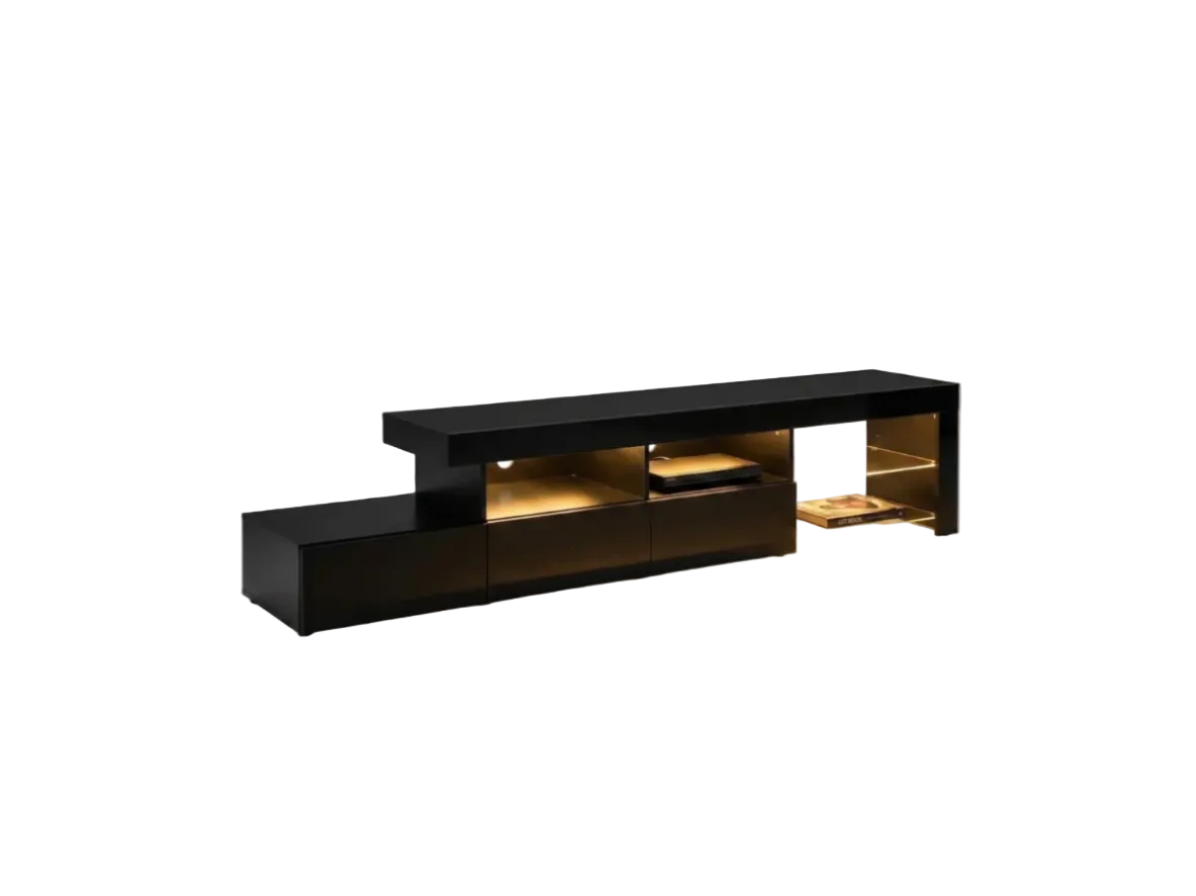 Modern Black Entertainment Set — TV Unit & Coffee Table