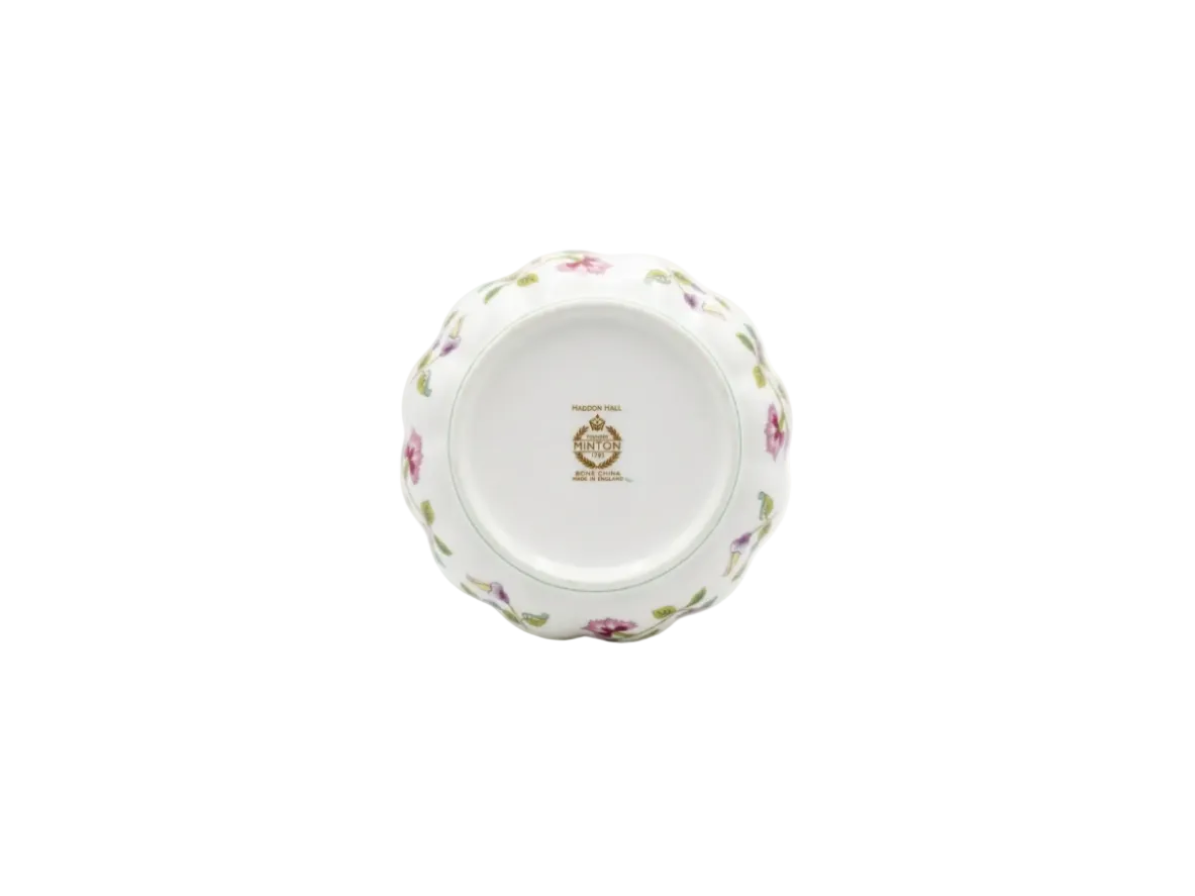 Minton "Haddon Hall" Bone China Scalloped Fluted Bowl - Made in England