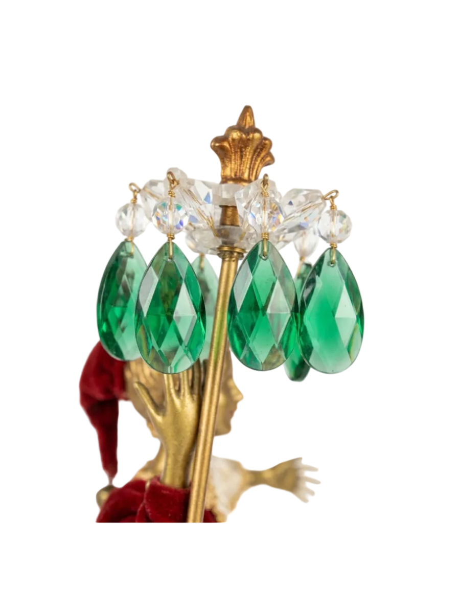 Vintage Mid Century Italian Pixie Jester Lamp Venetian Harlequin Figural