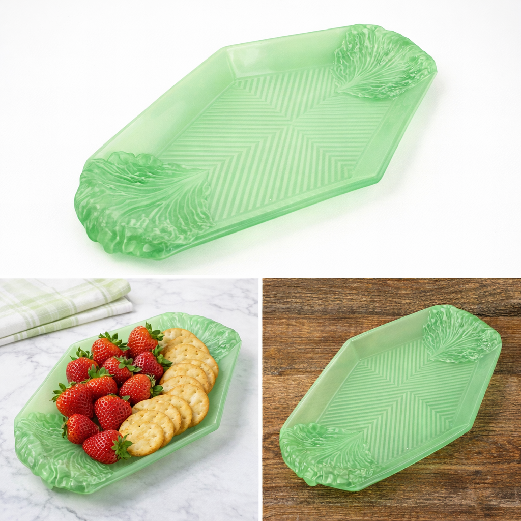 Vintage Carlton Ware Green Lettuce Leaf Dish — Australian Design Bowl