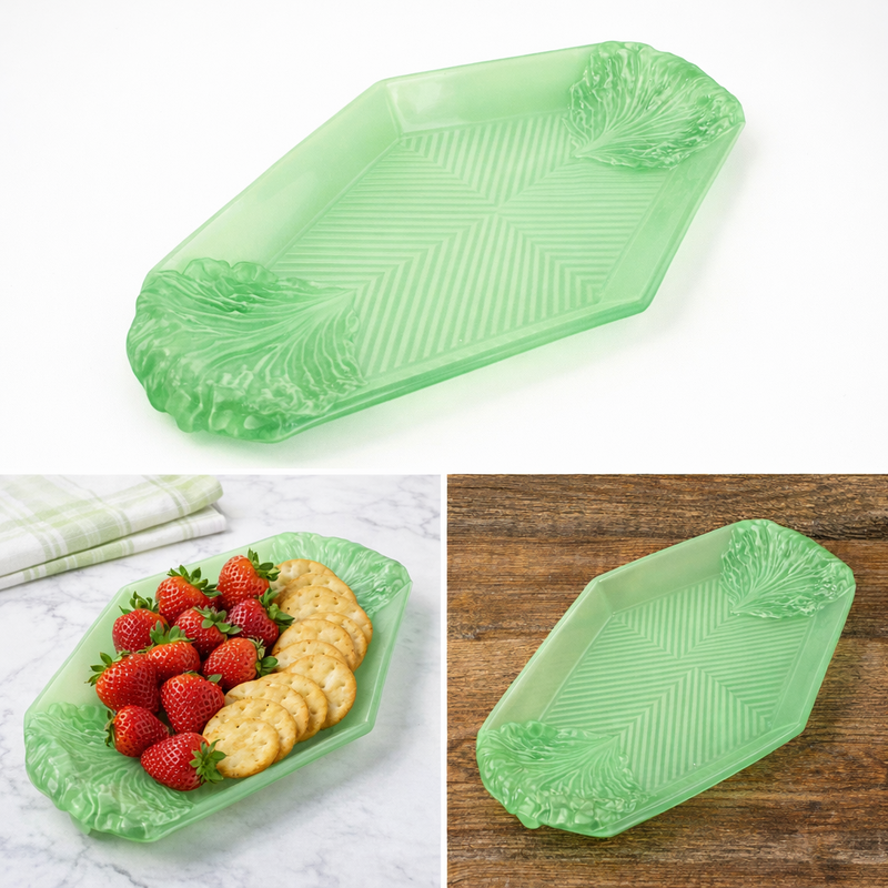 Vintage Carlton Ware Green Lettuce Leaf Dish — Australian Design Bowl