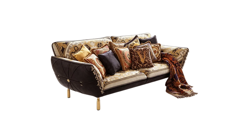 Designer Inspired 2-Seater Sofa | Microfiber & Jacquard
