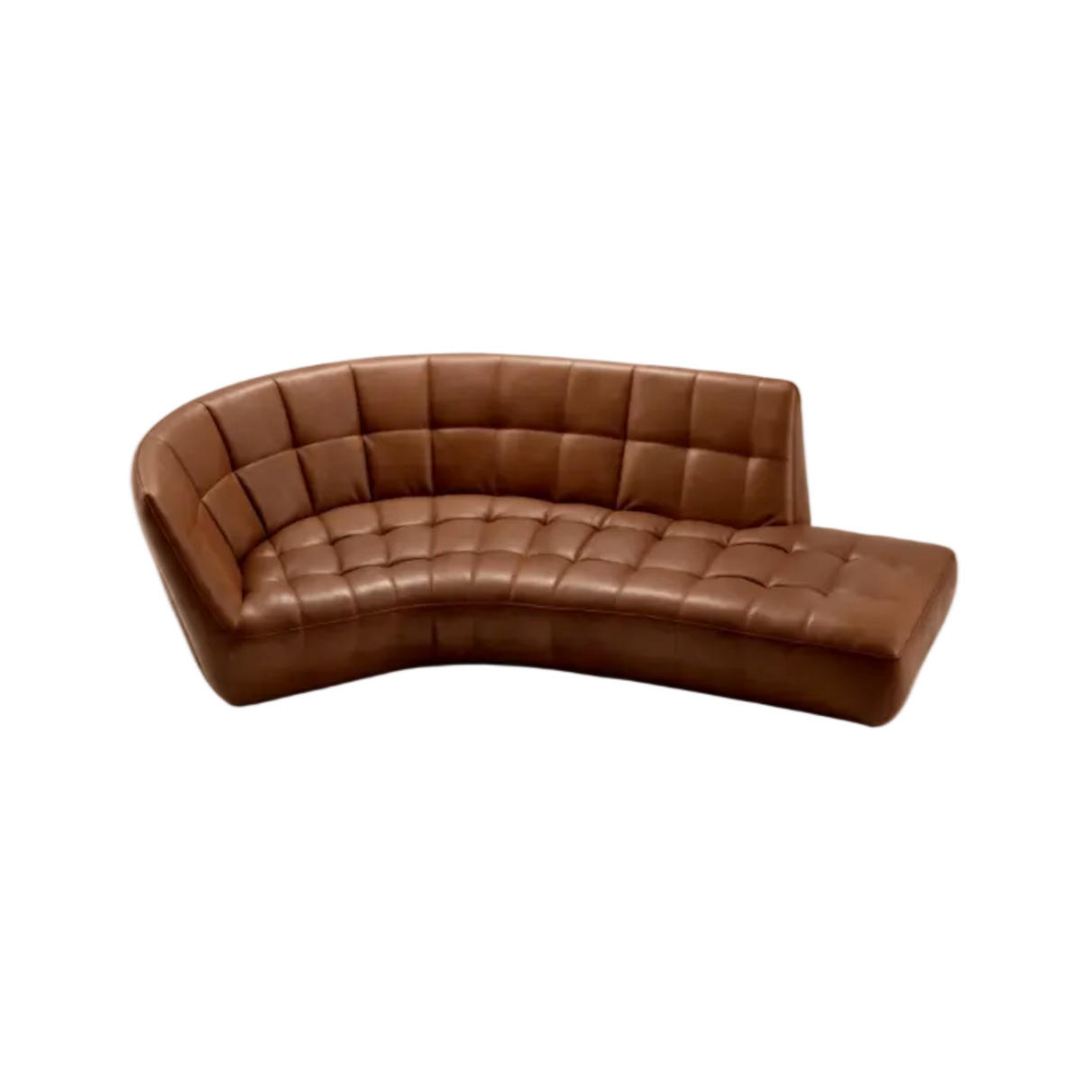 Designer Inspired Curved Waxed Leather Modular Sofa