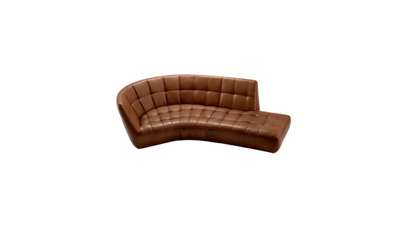 Designer Inspired Curved Waxed Leather Modular Sofa
