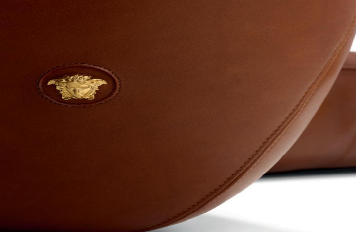 Designer Inspired Curved Waxed Leather Modular Sofa