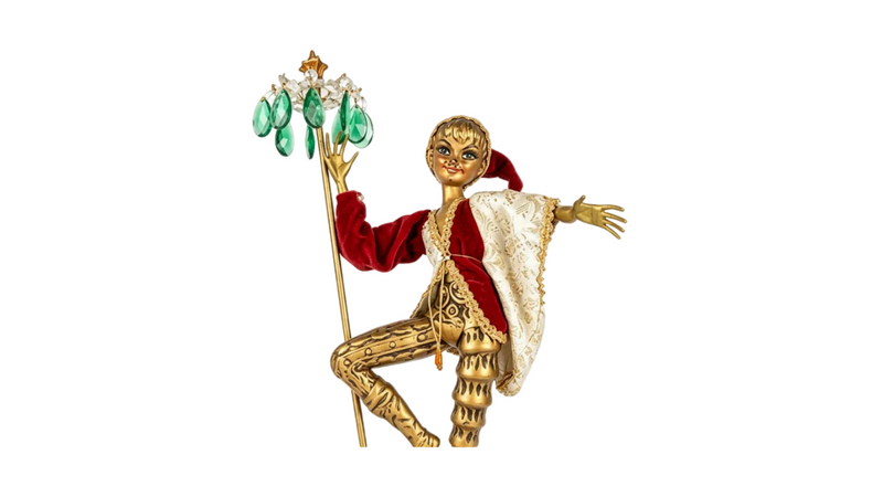 Vintage Italian Pixie Jester Lamp — Venetian Harlequin