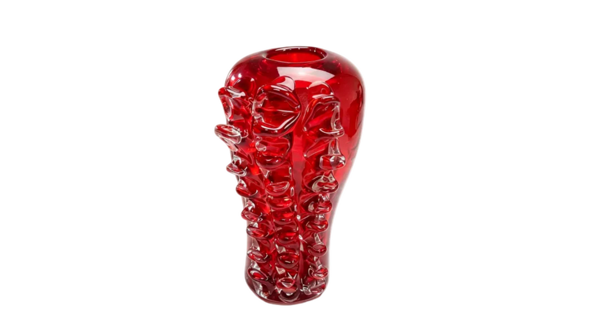 Rare Pavel Hlava Brain Vase — Czech Art Glass Crystalex 1968