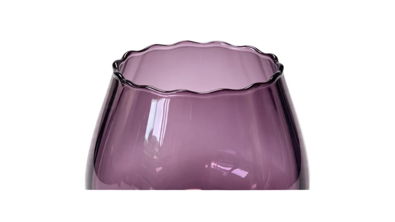 1960s Italian Empoli Amethyst Purple Glass Brandy Vase