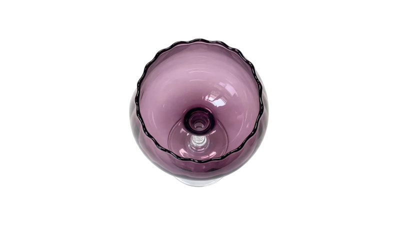 1960s Italian Empoli Amethyst Purple Glass Brandy Vase