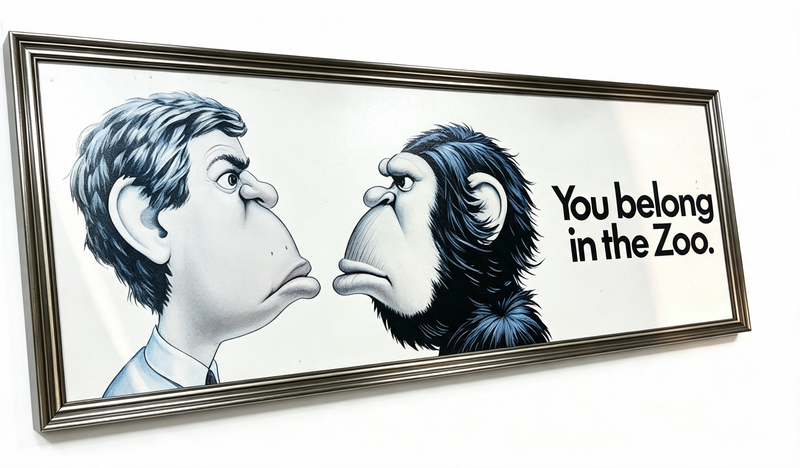 Pair Rare Vintage Melbourne Zoo Posters 'You Belong In The Zoo'