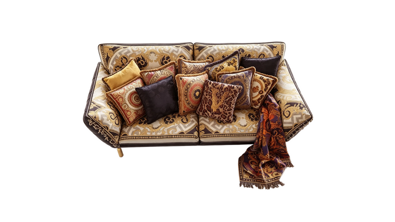 Designer Inspired 2-Seater Sofa | Microfiber & Jacquard