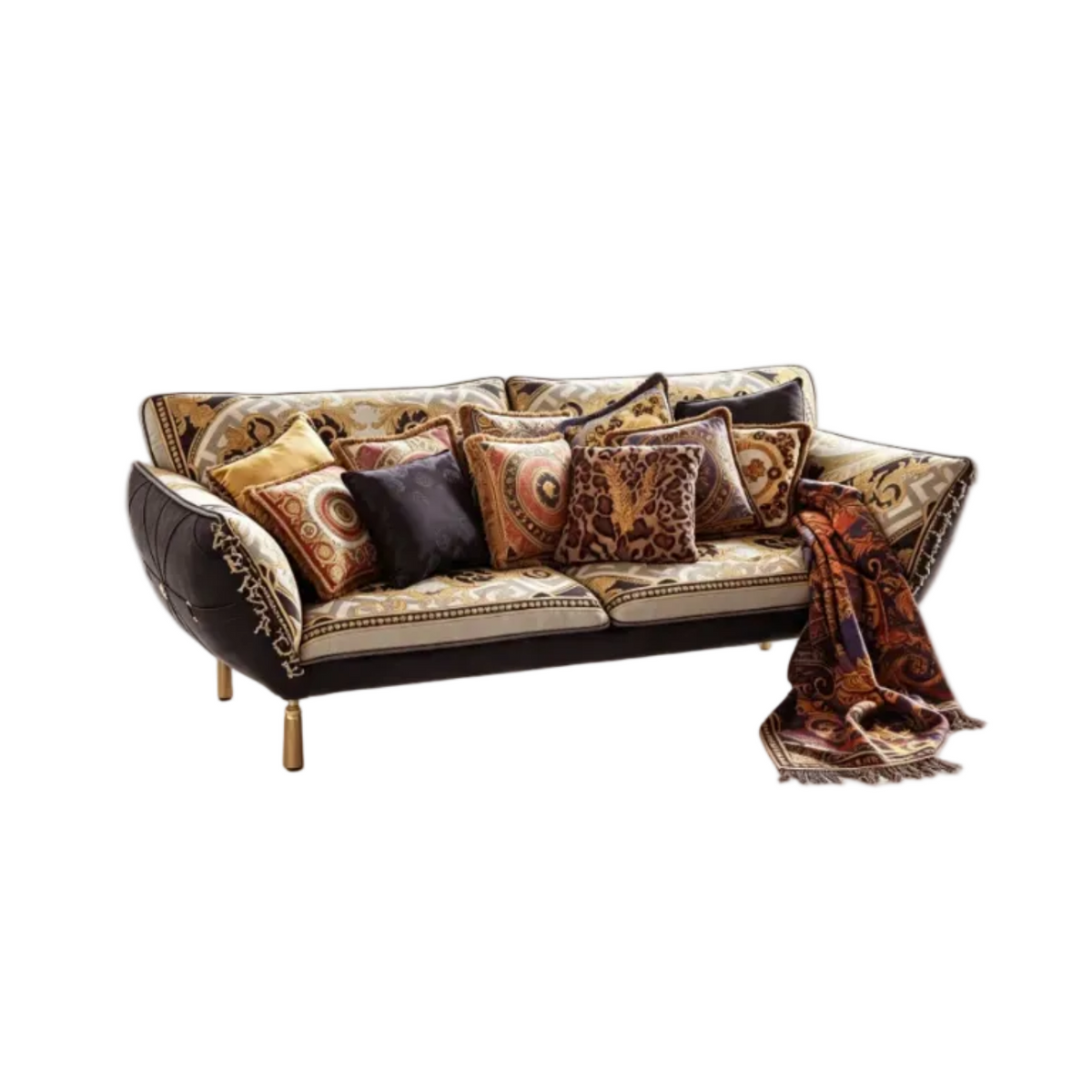 Designer Inspired 2-Seater Sofa | Microfiber & Jacquard