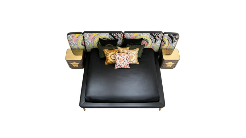 Designer Inspired King Size Bed Frame Tapestry Headboard