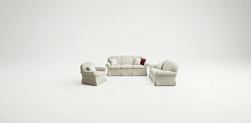 Moran Classics 3-Piece Lounge Suite in Cream Damask