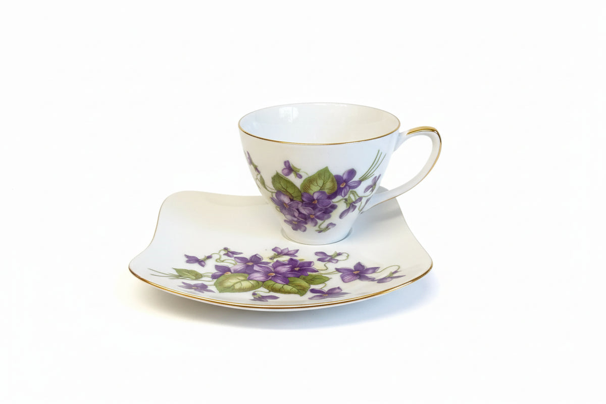 Westminster Fine China Australia "Violet" Pattern Cup and Saucer (Code 639)|286875580199