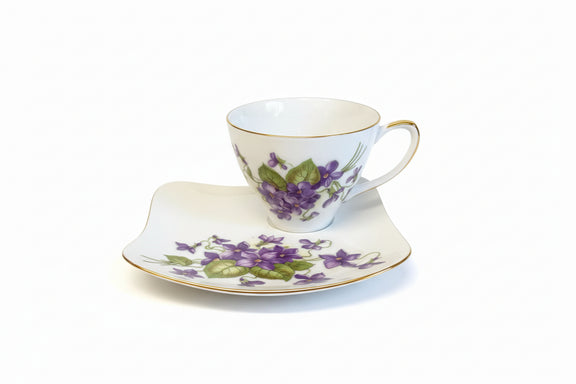 Westminster Fine China Australia "Violet" Pattern Cup and Saucer (Code 639)|286875580199