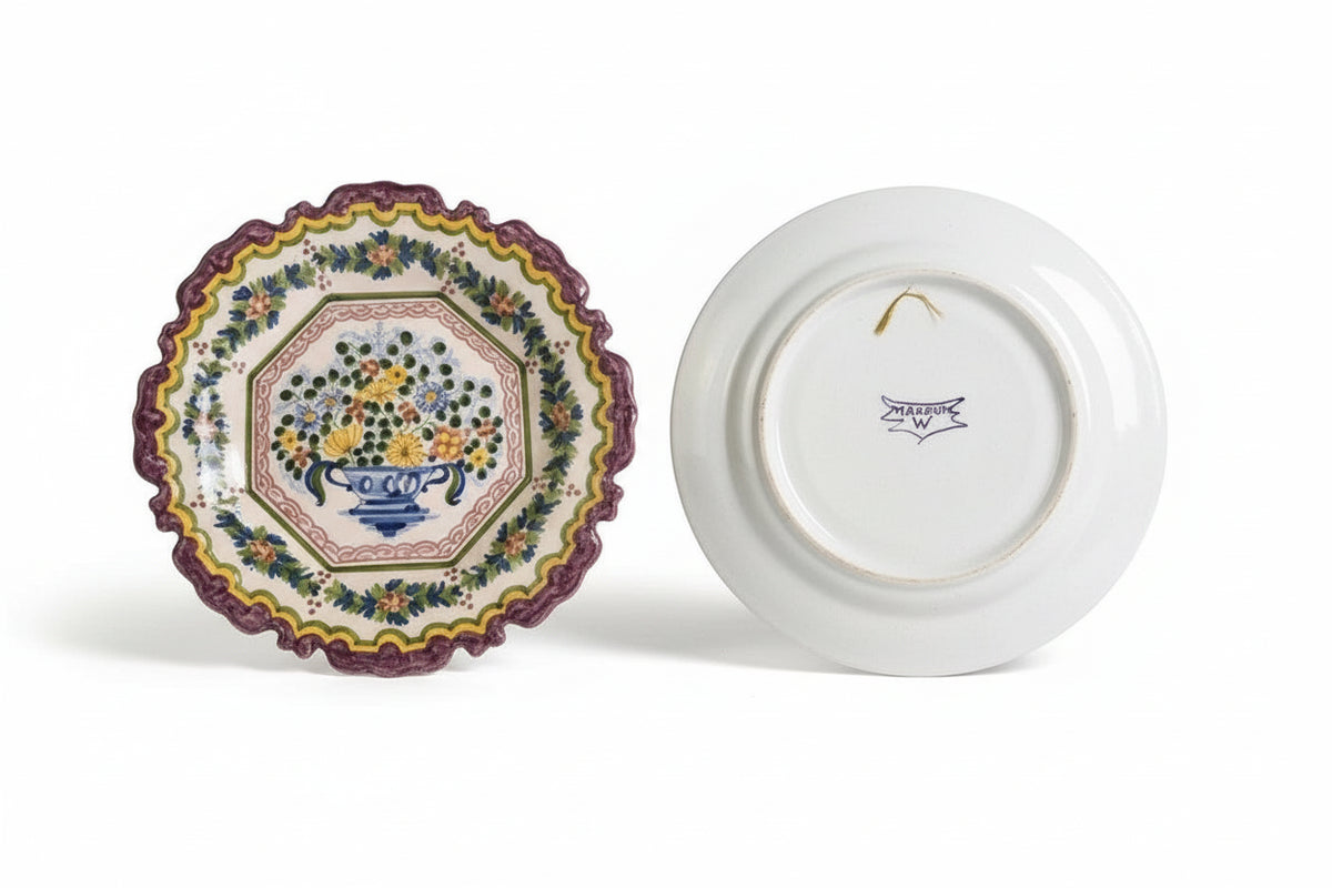 Royal Tichelaar Makkum Plate Dutch Polychrome Delft Hand Painted Floral|286873303340