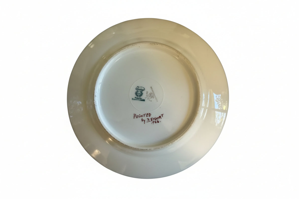 Hand-Painted Royal Ophelia Floral Cabinet Plate, Karlsbad, Czechoslovakia 1966|286881164181