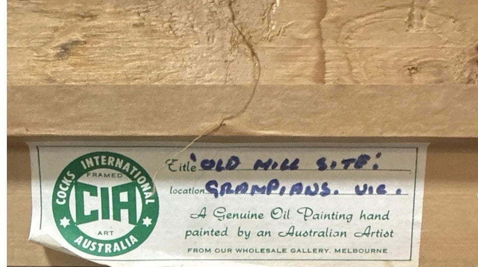 CALBERT 1977 Original Oil Painting "Old Mill Site Grampians VIC" Australian Art|286970338041