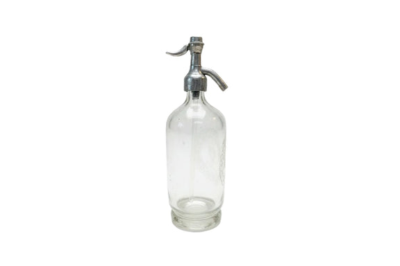 VINTAGE W. WOODROOFE NORWOOD SA Soda Siphon Clear Glass Seltzer Bottle|286940903572