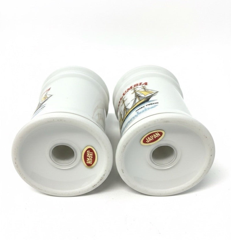Vintage Disneyland Salt & Pepper Shakers Mark Twain Riverboat & Columbia Ship|286989925590