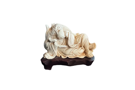 Japanese God Fukurokuju Carving Vessel|286981591434