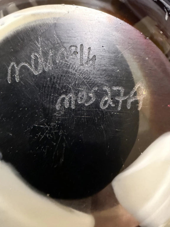 Mdina Glass Malta Scrying Bowl Signed 2014 MOS 27A Crystallomancy Vision Art|287128671561