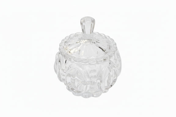 Vintage Clear Pressed Glass Covered Dish/Candy Jar |286911187290