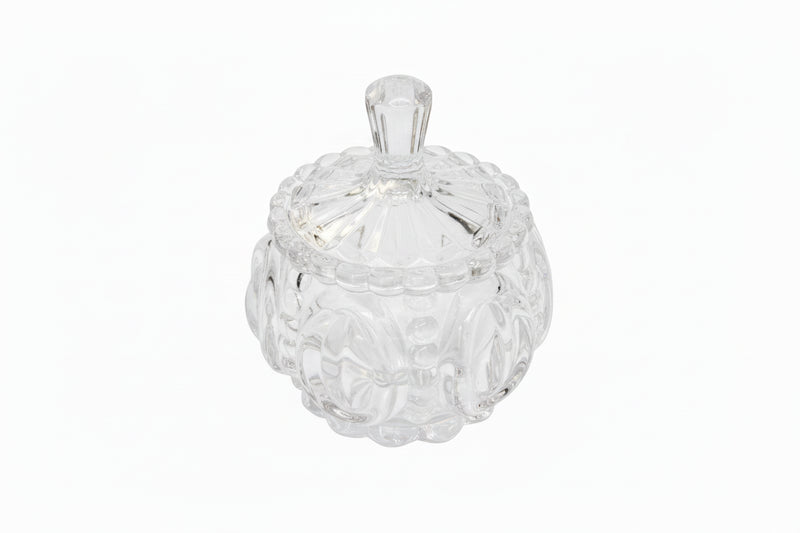 Vintage Clear Pressed Glass Covered Dish/Candy Jar |286911187290
