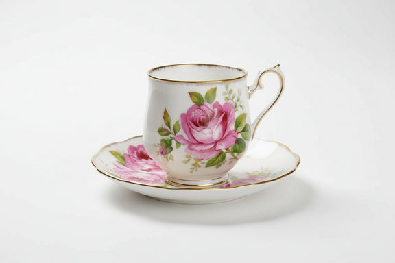 Vintage Royal Albert AMERICAN BEAUTY Bone China Teacup Trio Tea Cup Plate Set|286871007895