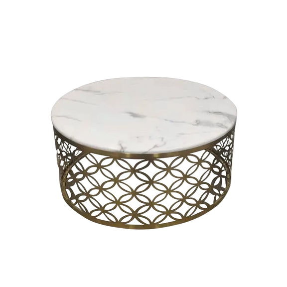 Gold Geometric Coffee Table|286958032089