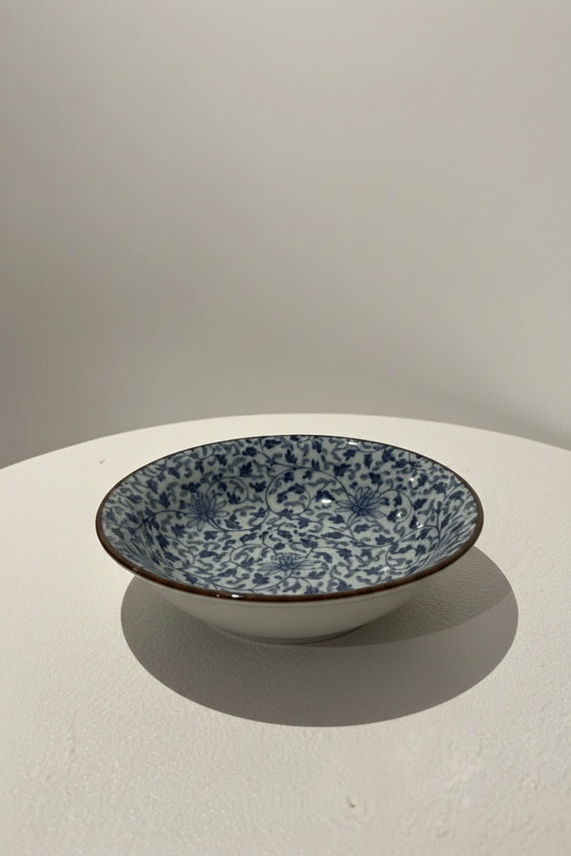 Vintage Japanese Arita Ware Bowl Shuho Kiln - Ai no Utsuwa Blue & White Floral|287049615813