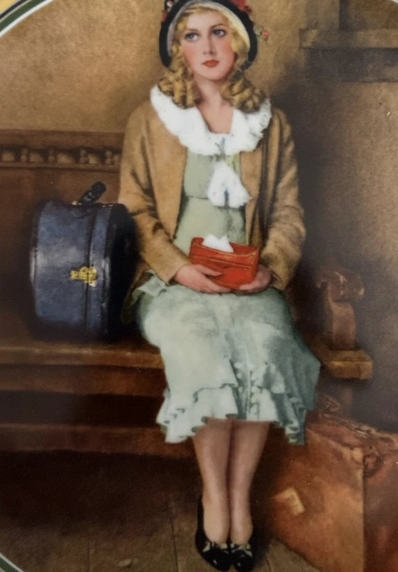 Norman Rockwell "Waiting for the Train" Collector Plate - Edwin M. Knowles -|286939810105