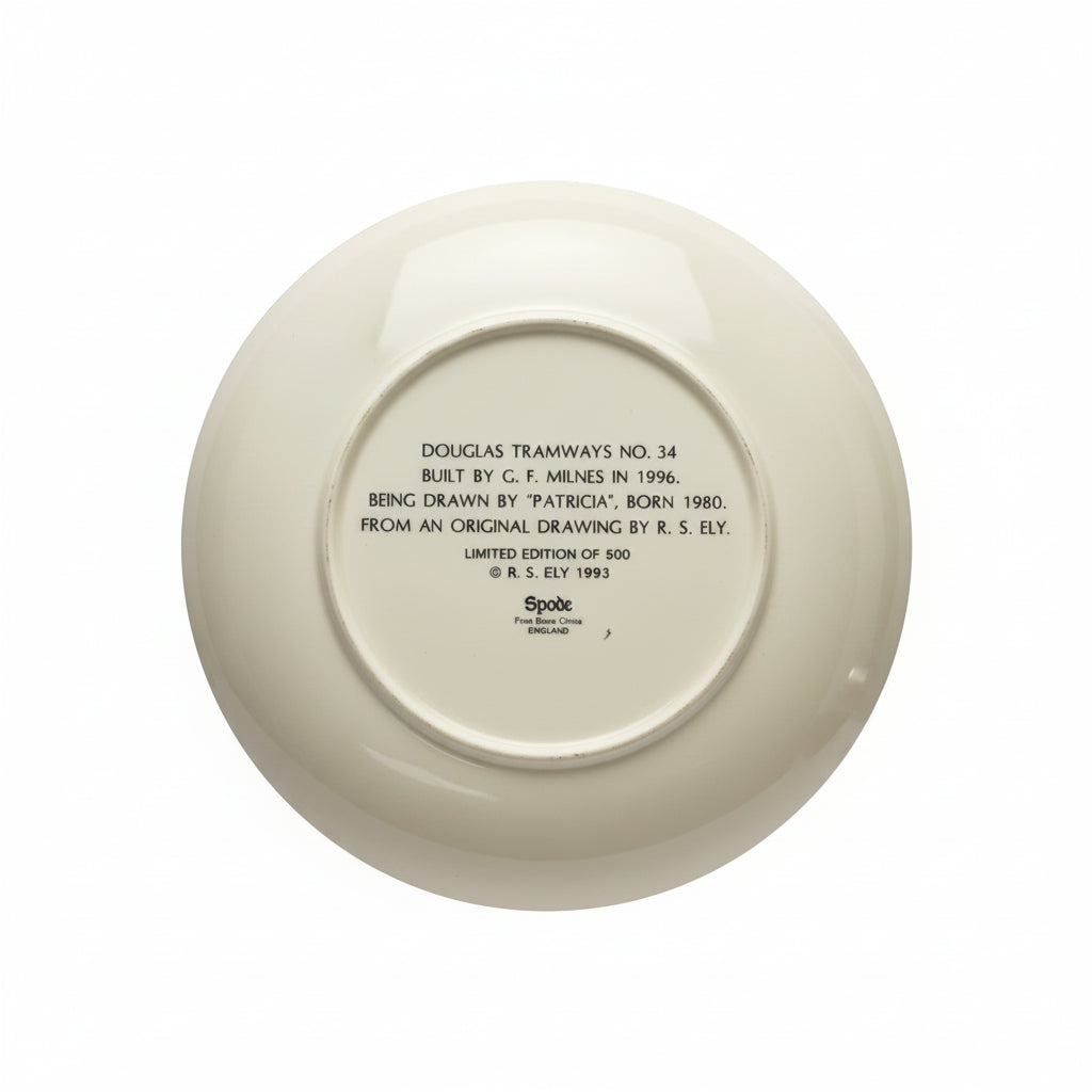 Spode Limited Ed. Douglas Horse Tramways Plate No.34 Patricia Isle Of Man 1993|286939004682