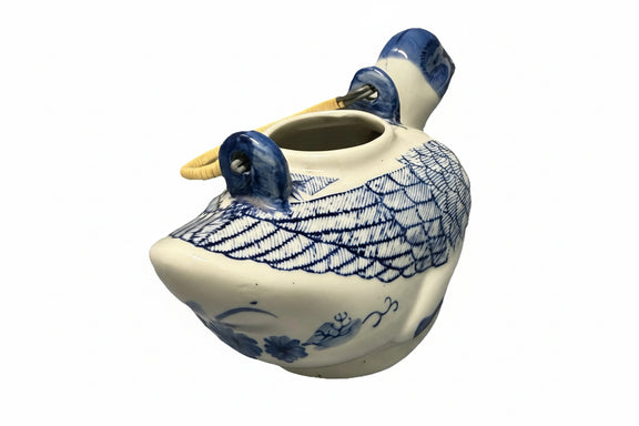 Blue & White Porcelain Duck Teapot|286879189765