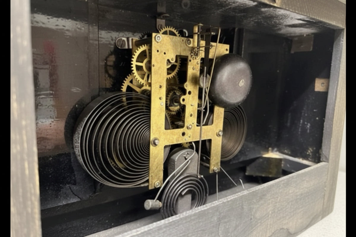 RARE Antique Sessions Clock Co. "Baldwin" Black Mantel Clock|286919581639