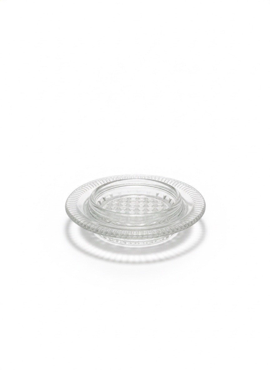 Vintage Anchor Hocking Wexford Clear Glass Round Butter Dish With Lid|287098873476