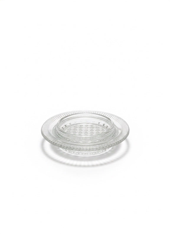 Vintage Anchor Hocking Wexford Clear Glass Round Butter Dish With Lid|287098873476