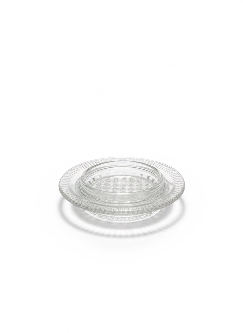 Vintage Anchor Hocking Wexford Clear Glass Round Butter Dish With Lid|287098873476