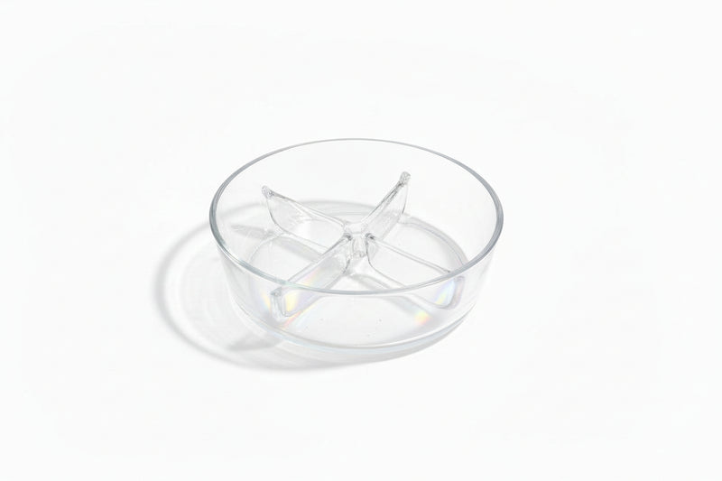 Vintage Royal Krona Sweden Divided Glass Serving Dish Bowl 4 Section MCM Scandi|286956493368