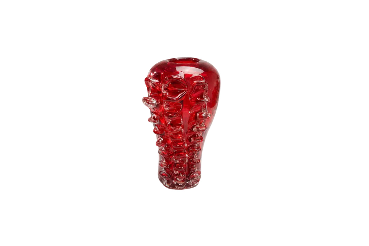 Rare Pavel Hlava Brain Vase Ruby Red Czech Art Glass Crystalex Borske Sklo 1968|286884856967