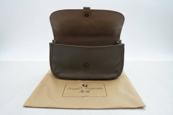 Vintage CHARLES JOURDAN Actif Clutch Actif Paris Logo Pouch Handbag 80s/90s|286861284907