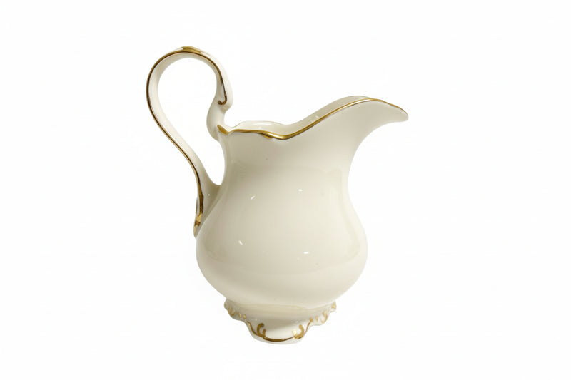 Trent & Dunne Homewares Elegant Cream Ceramic Tea Set 9pc Service With Gold Trim|286993012932