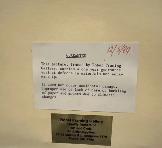 VINTAGE R.S. ROBERT'S Australian Landscape Painting Gum Tree Signed 1989|286918382075