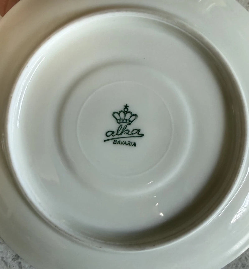 Vintage Alka Bavaria Germany Teacup and Saucer Set - Pink Roses Floral Gold Trim|286989902956