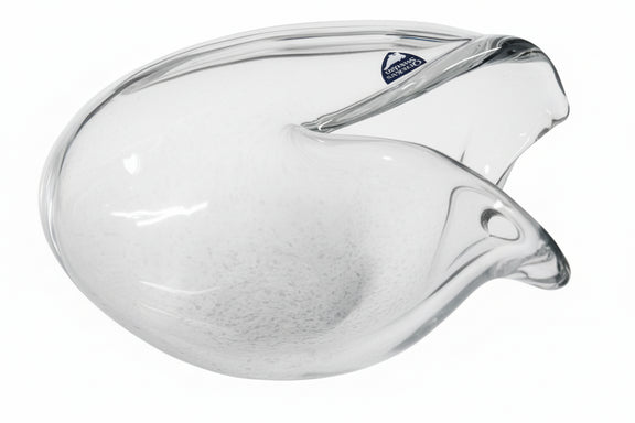 Orrefors Sweden Crystal Cora Bowl- Lars Hellsten Handmade Art Glass MCM|286941540852