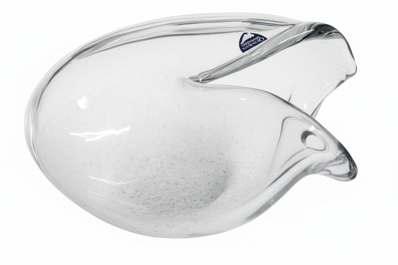 Orrefors Sweden Crystal Cora Bowl- Lars Hellsten Handmade Art Glass MCM|286941540852