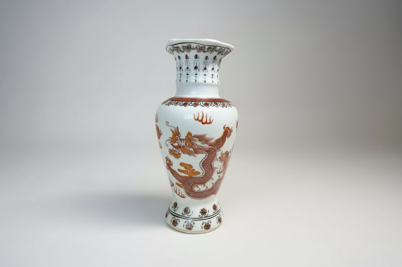 Iron-Red Dragon Baluster Vase with Apocryphal Qianlong Mark"|286880146788