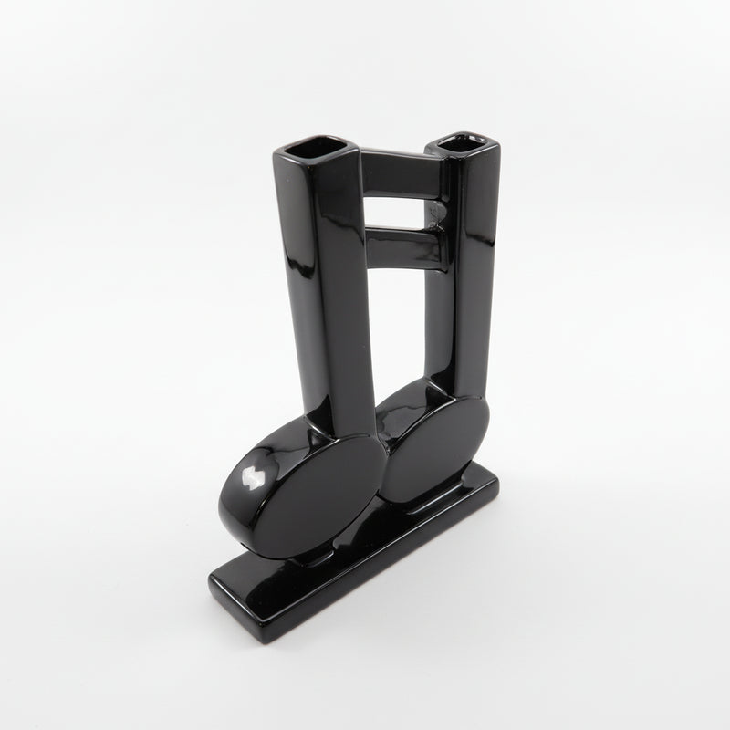 Fitz and Floyd Vintage Black Glazed Ceramic Music Note Bookend Made in Japan|286925769412